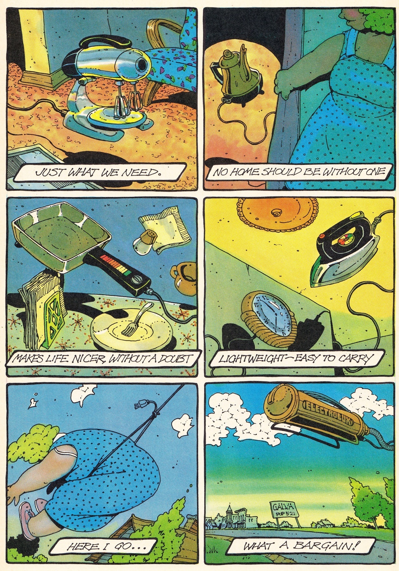 theblackestofsuns:
â€œ â€œJust What We Needâ€
Alien Encounters #7 (June 1986)
Rick Geary
Eclipse Comics
â€