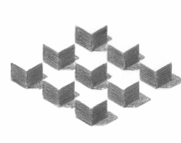 konkretegifs:
“ #90
Title: BW Cubes Loop
Technique: Drawing with pencil on printed Blender frames (30 Frames)
”