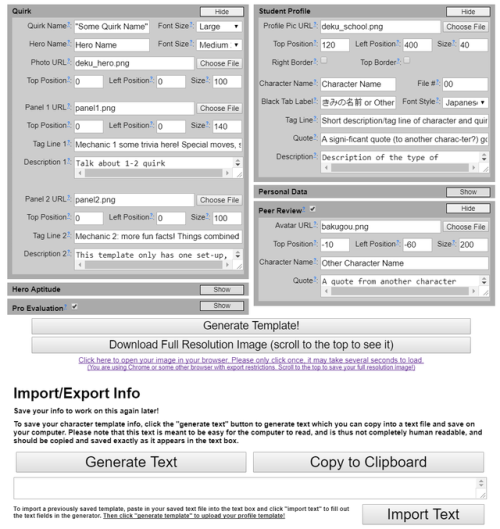 yourultraarchive:This is the default profile on the Boku no...