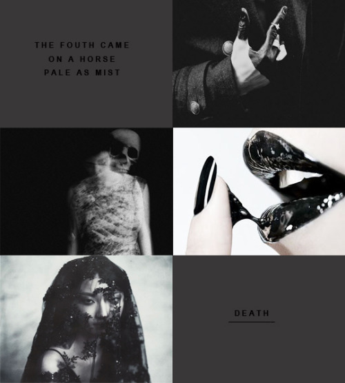 vanesssaives:The Four Horsemen –> DeathThe last of the four...