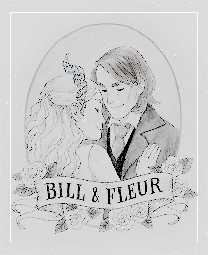 Билл и флер. Свадьба Билла и Флер. Билл и Флер арт. Билл и Флер арты.