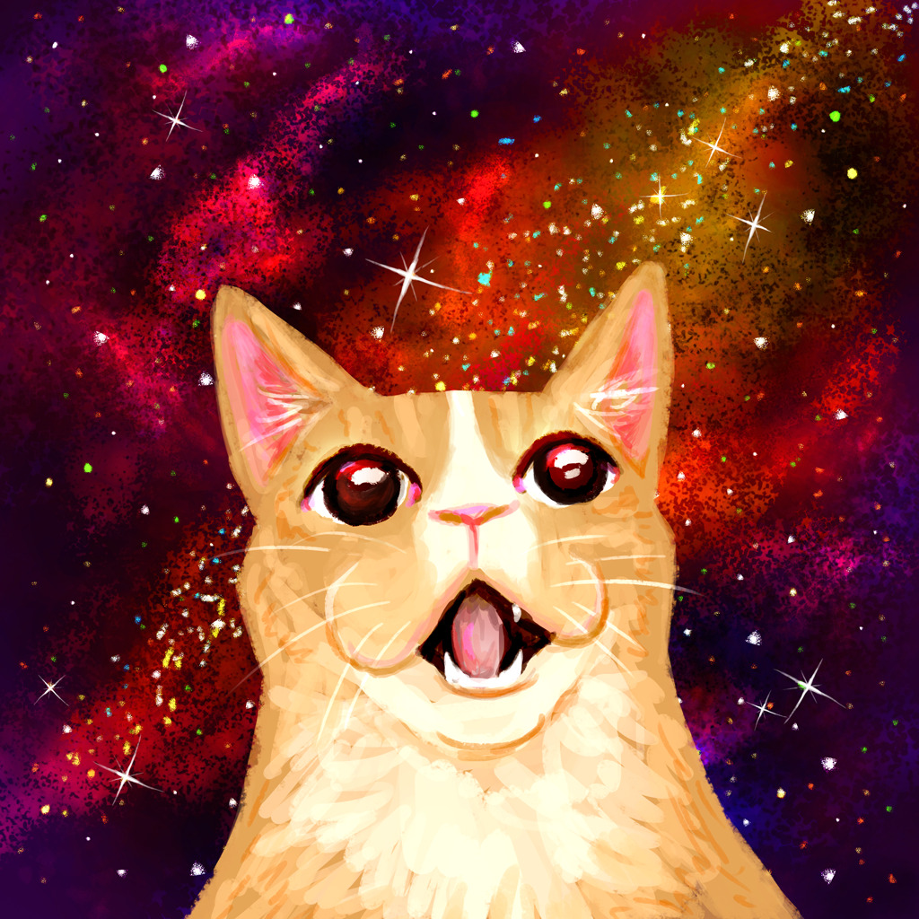 Caturday Drawings Galaxy Cat Meme Daily Cat Drawing 52