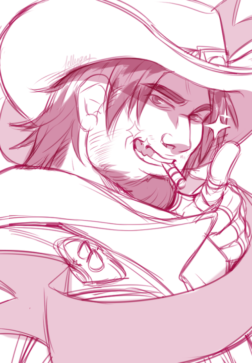jellygay:" A wip of McCree trying to show off his really tacky silver ...
