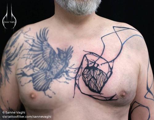By Sanne Vaghi, done in Berlin. http://ttoo.co/p/32433 abstract;anatomical heart;anatomy;big;chest;contemporary;facebook;heart;love;sannevaghi;twitter