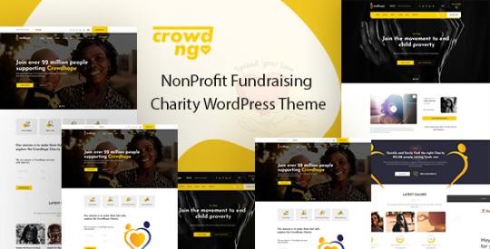 Crowdngo v1.0.1 – Fundraising Charity WordPress Theme Nulled