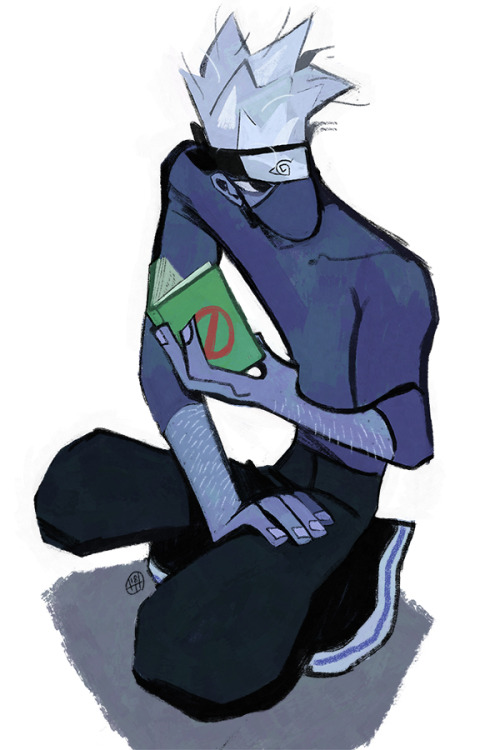 heytherechief:Forgot about this blue Kakashi I doodle last...