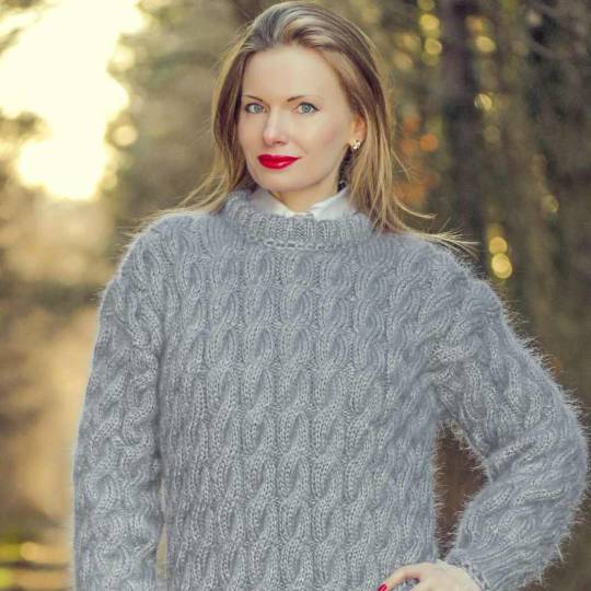 Bespoke grey mohair sweater by SuperTanya | SuperTanya Mohair Sweaters