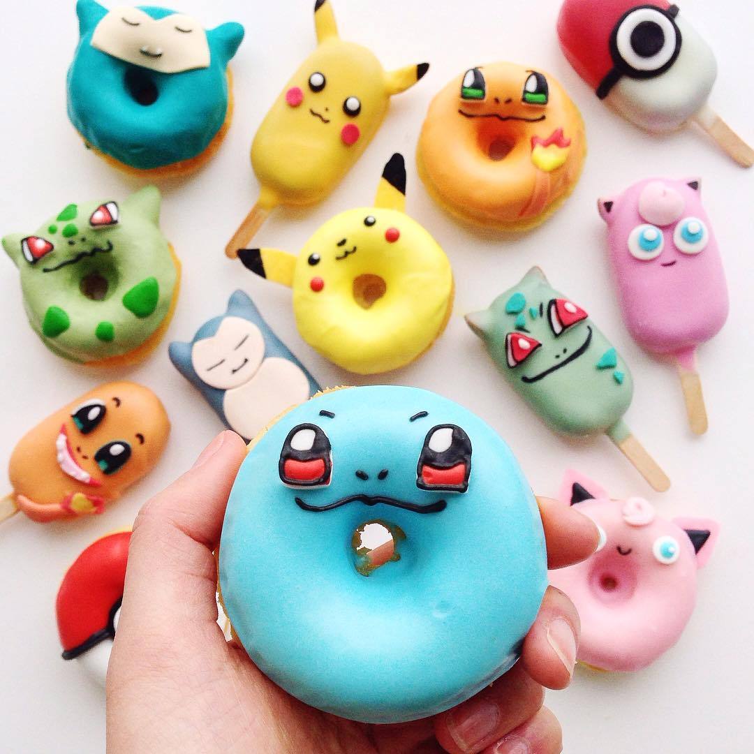 The Cupcakedex • Pokemon donuts by vikyiee_yo!