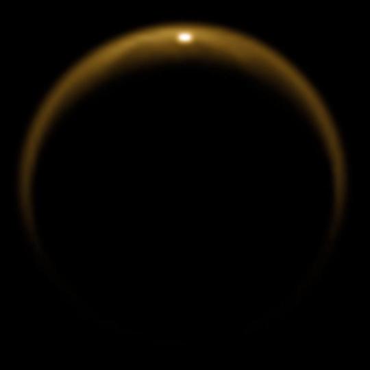 Reflection of Sunlight off Titan Lake