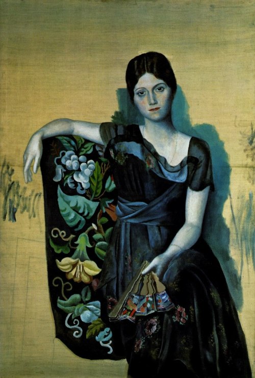 anyadzz:Pablo Picasso, Portrait d'Olga dans un fauteuil (1917)