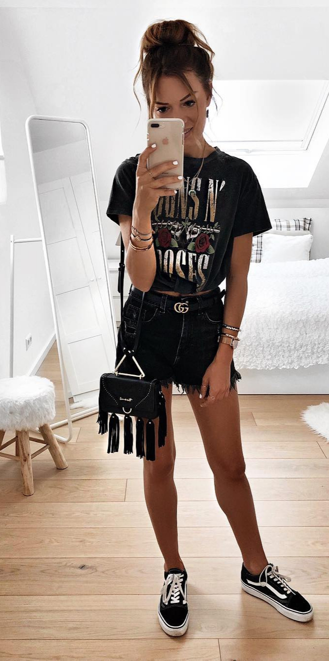 70+ Street Outfits that'll Change your Mind - #Beauty, #Dress, #Picoftheday, #Loveit, #Street Happy Friday|Anzeige| , outfit , outfitpost , outfitinspo , dailylook , dailyoutfit , bandshirt , momshorts , ootd , wiwt 