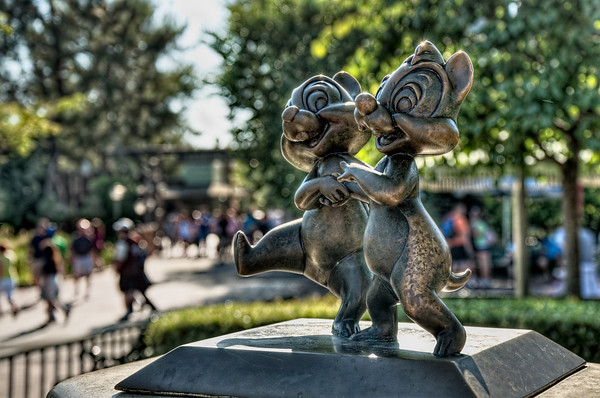 concrete disney statues