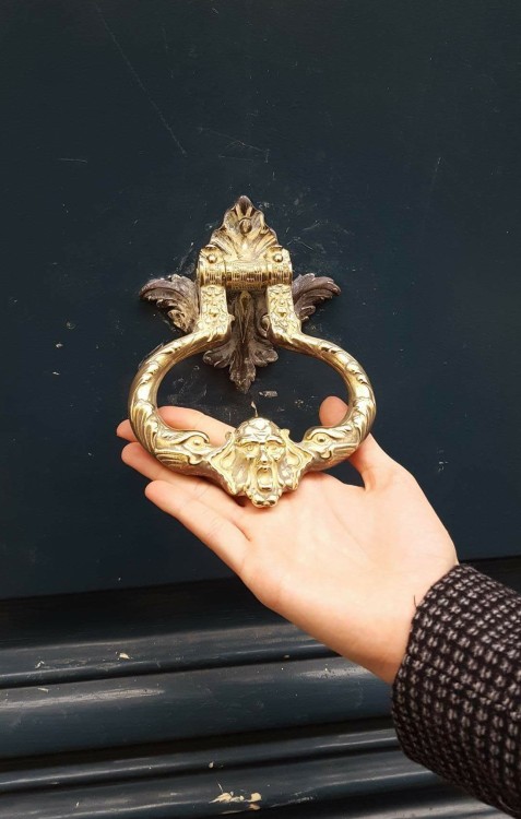 Door-knocker in Paris. I’ve lived here for two months and the...