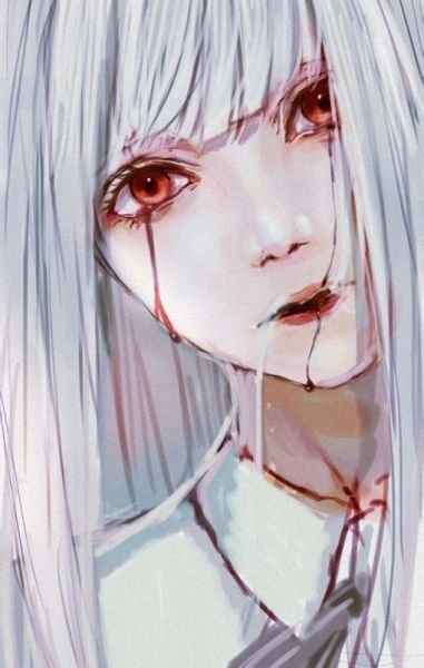 Anime Girl Sad Crying Eyes Drawing Download Illustration