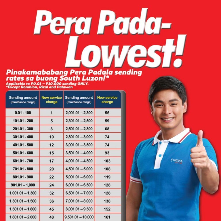 Charge Fee Cebuana Brazil Network