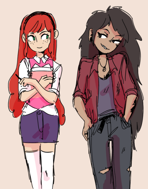 omy-chan01:childofsquid:Human/highschool AU Basically the...