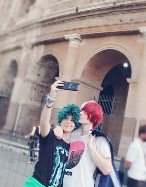 kinnme: Shouto and Izuku visiting Rome Me as...