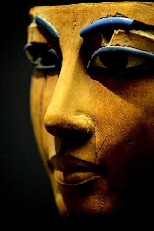 grandegyptianmuseum:Ancient Egyptian funerary face mask,...