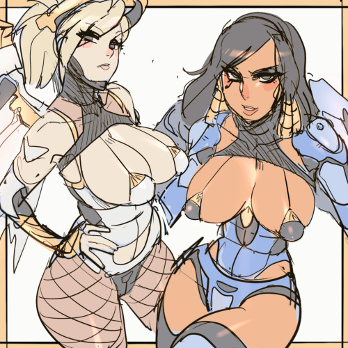 maniacpaint:Mercy X Pharah (update:Color-version)