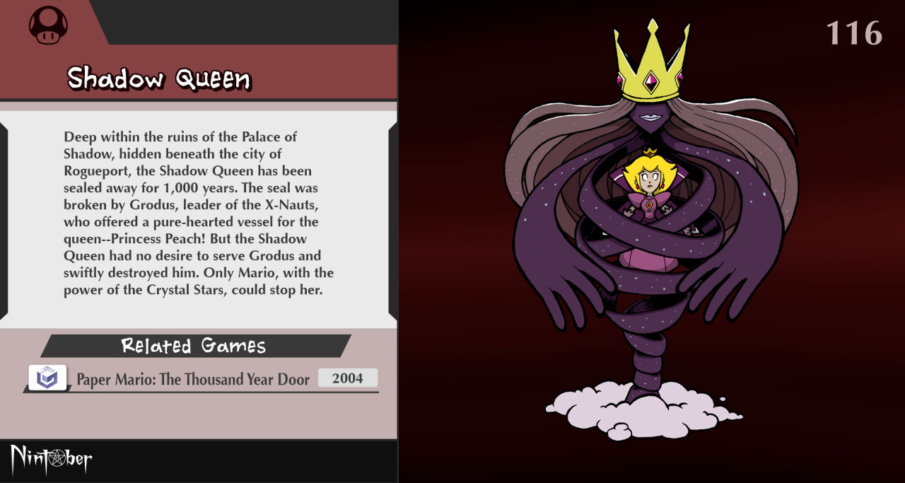 Nintober 116 Shadow Queen Paper Mario The Thousand Year