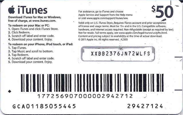 Online Itunes Card Code 25 Gift Purchase