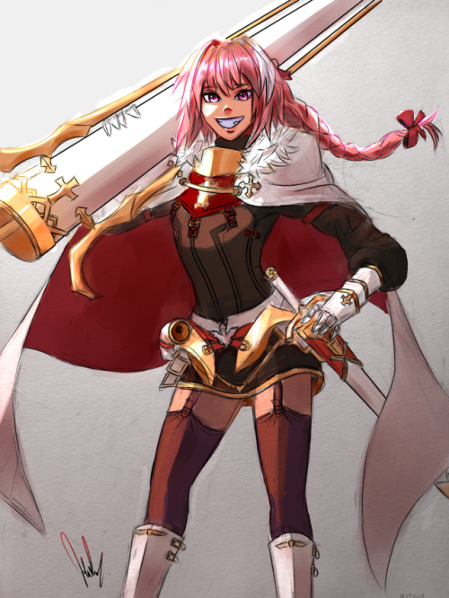 Digitally colored my Astolfo sketch