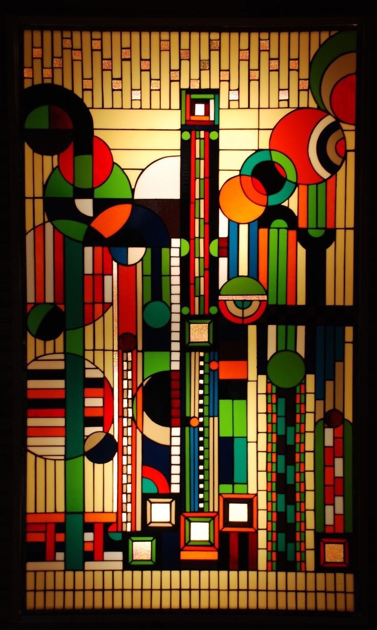 Stained glass by Frank Lloyd Wright