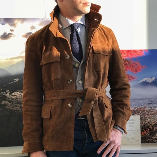 paul-lux:Safari suede jacket by @craftsmanclothing Linen...