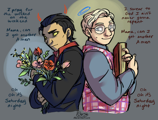 1) Vices (+some books and plants for good measure) (song) 2) Sometimes you just gotta turn a real gun into a fake gun to save...