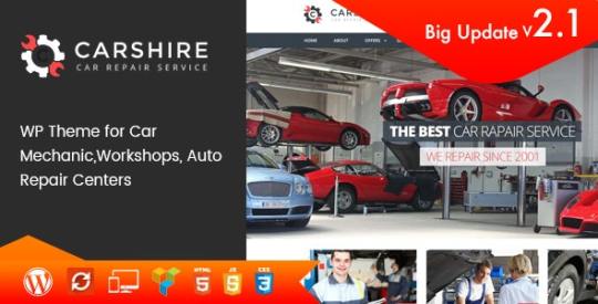 Car Shire v2.3 - Auto Mechanic & Repair WordPress Theme Nulled