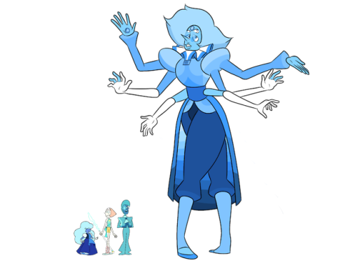 hammer-draws:Pearl, Blue Zircon, and Sapphire fusion redo. They...