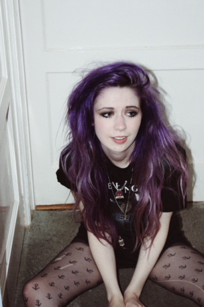 Girl With Purple Hair Tumblr