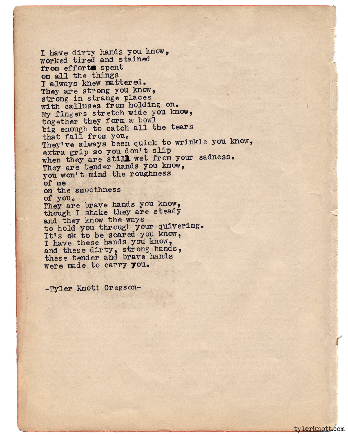 Tyler Knott Gregson — Typewriter Series #840 by Tyler Knott Gregson ...