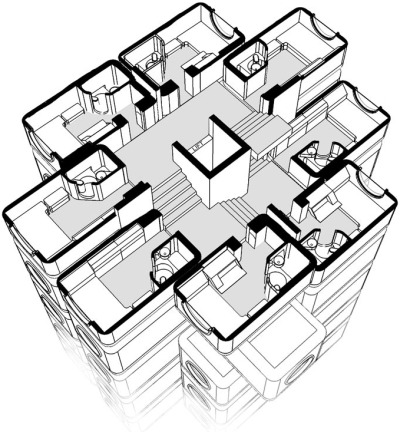 paysagearchitectural:<br />NAGAKIN CAPSULE TOWER<br />Architect : Kisho Kurokawa<br />Location: Tokyo, Japan<br />Start Project : 1970<br />Project Complete: 1972<br />