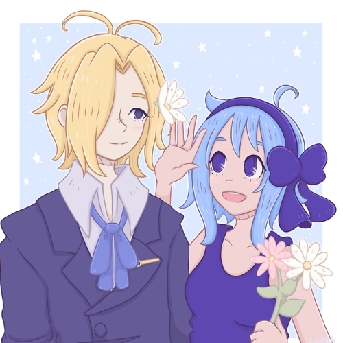 quietclovergirlart:Noel and Claire!!