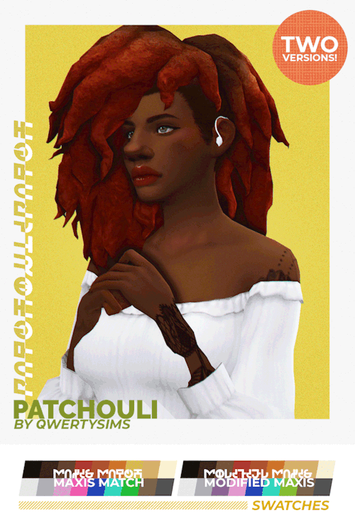 PATCHOULI BY QWERTYSIMS
Another edit of because that hair still has so much untapped potential