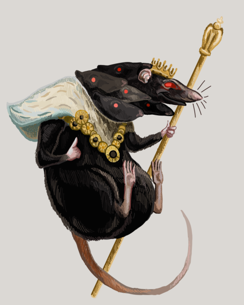 spaffy-jimble:blossompigeon:I’d wanted to draw a rat king...