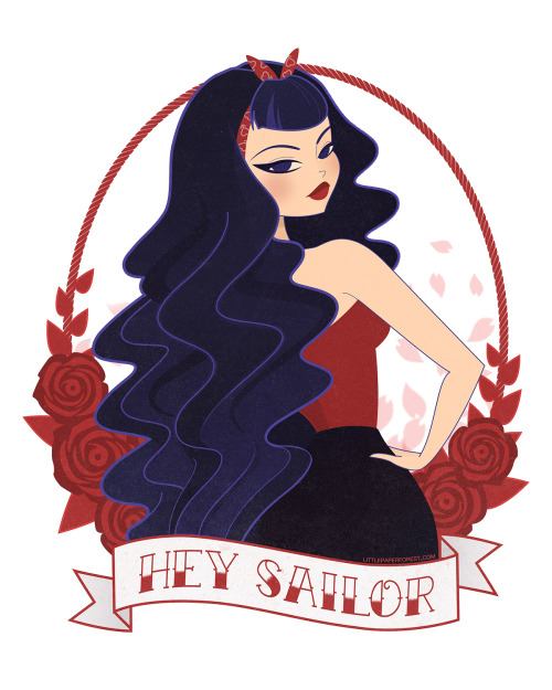 littlepaperforest:Sailor Senshi Pin-Up Style! ♡A little set of...