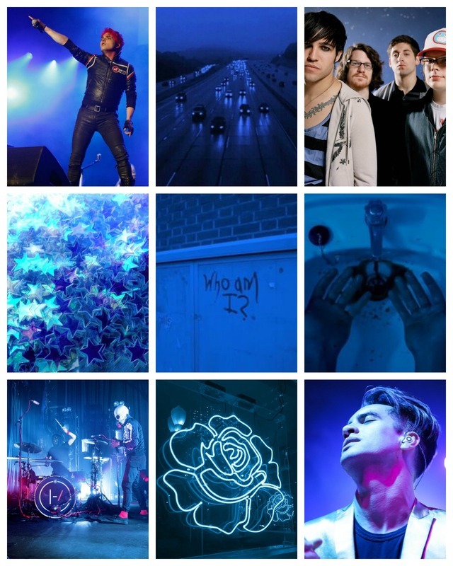 I make emo band moodboards — Emo Quartet moodboard for...