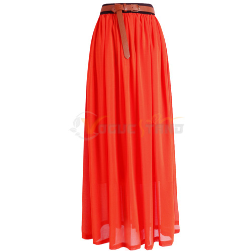 Just a few of my favorite things... | Chiffon Maxi Skirt in Sunset Orange