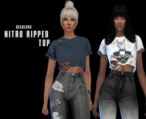 RIPPED TOPMesh needed HERE15 swatchesSim models from...