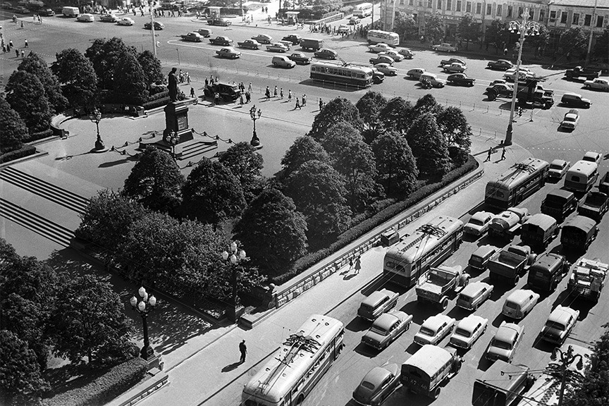 Pushkin square in Moscow (1961)