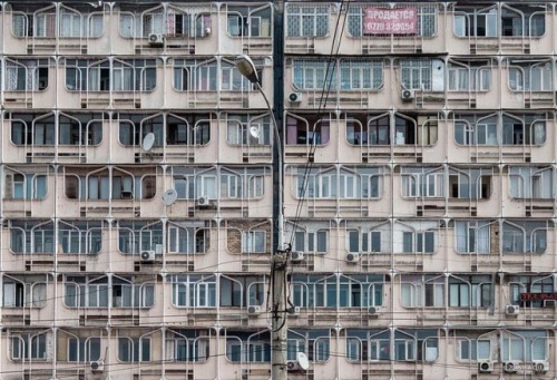 socialistmodernism:Framed-panel residential building -facade...