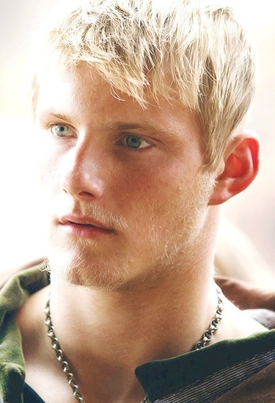 Beautiful blond guy, stunning blue eyes!