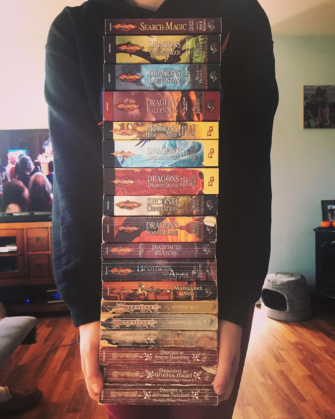 We’re halfway done with the Dragons of Autumn Twilight readalong, and I am having such a blast discussing the story and characters with other readers, so thought I’d share my DragonLance stack. I haven’t read all of them, but some of them are clearly...