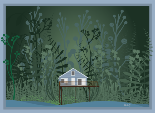 Cottage above the forest. Love this picture. Want a print of the...