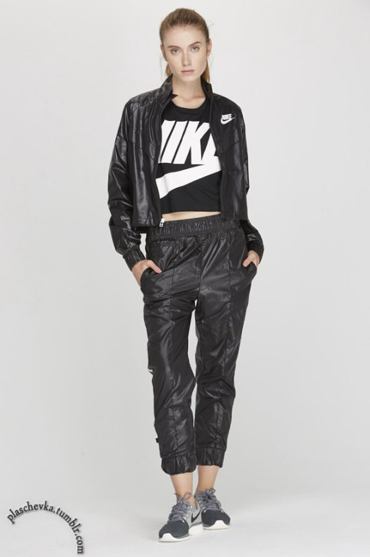 nike shiny tracksuit bottoms