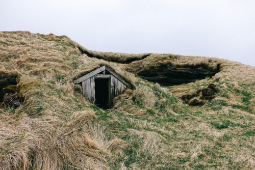 cabinporn:Turf house near Dyrhólaey, Southern...