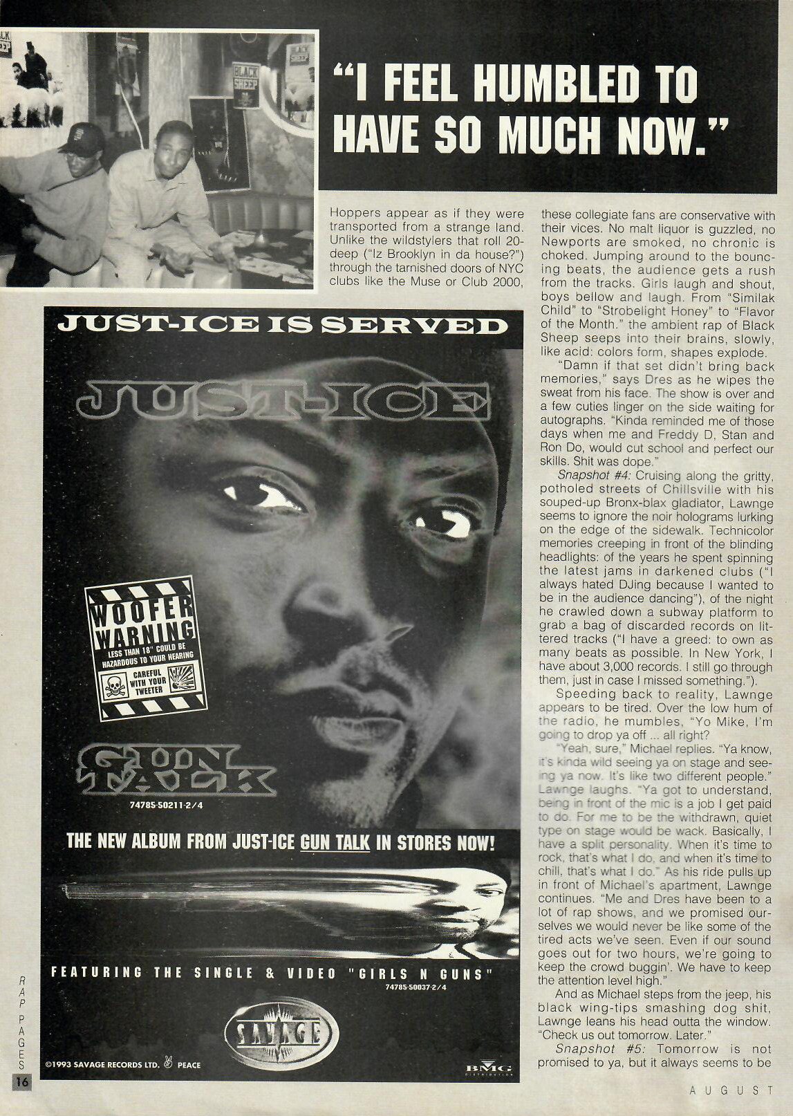 HipHop-TheGoldenEra: Lost In Chillsville - Black Sheep in Rap Pages - 1993