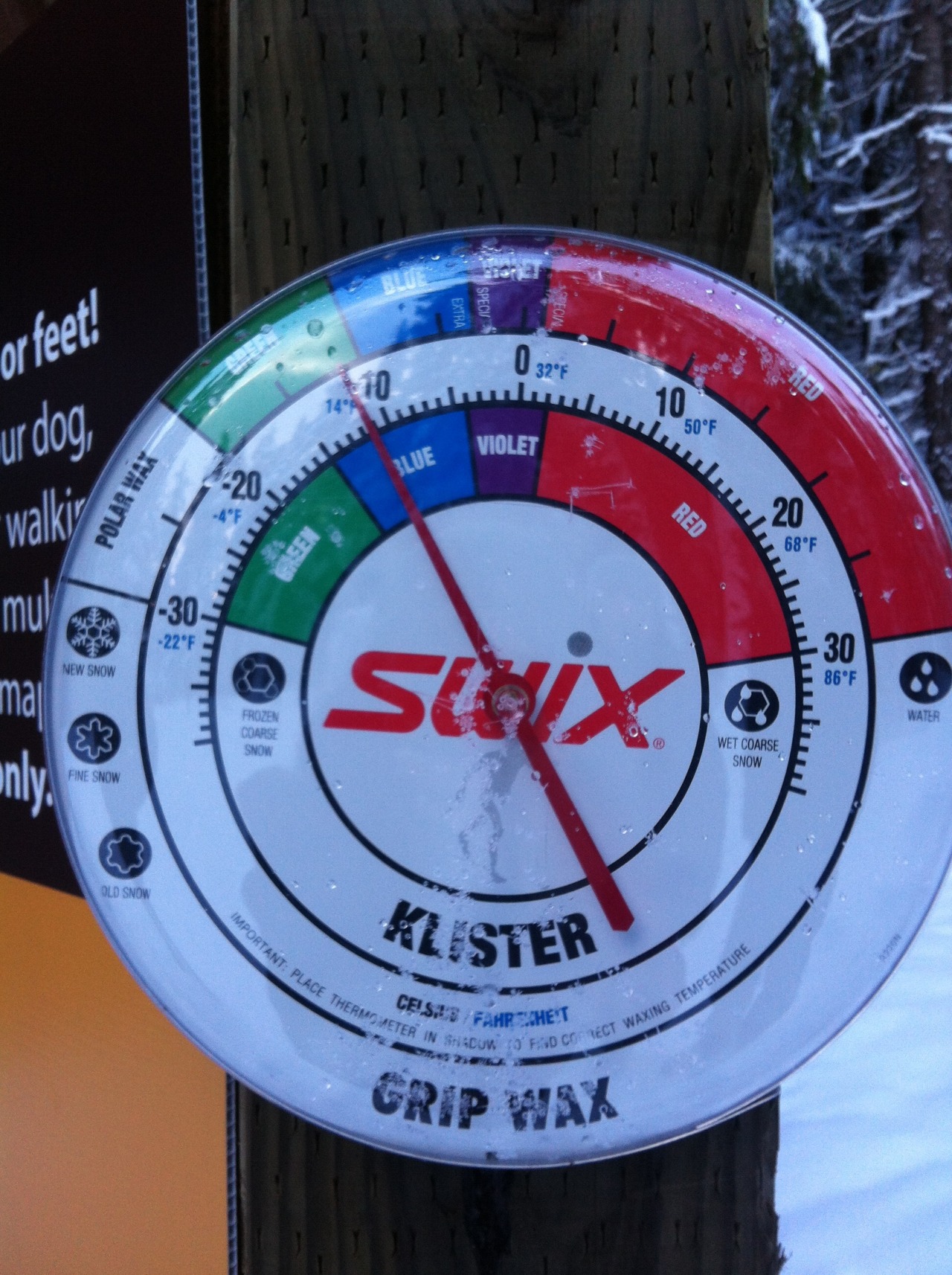 Nordic Ski Wax Temperature Chart